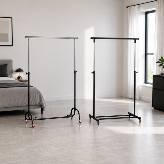 Portant à Vêtements Réglable jusqu'à 180cm – Avec ou Sans Porte-Chaussures