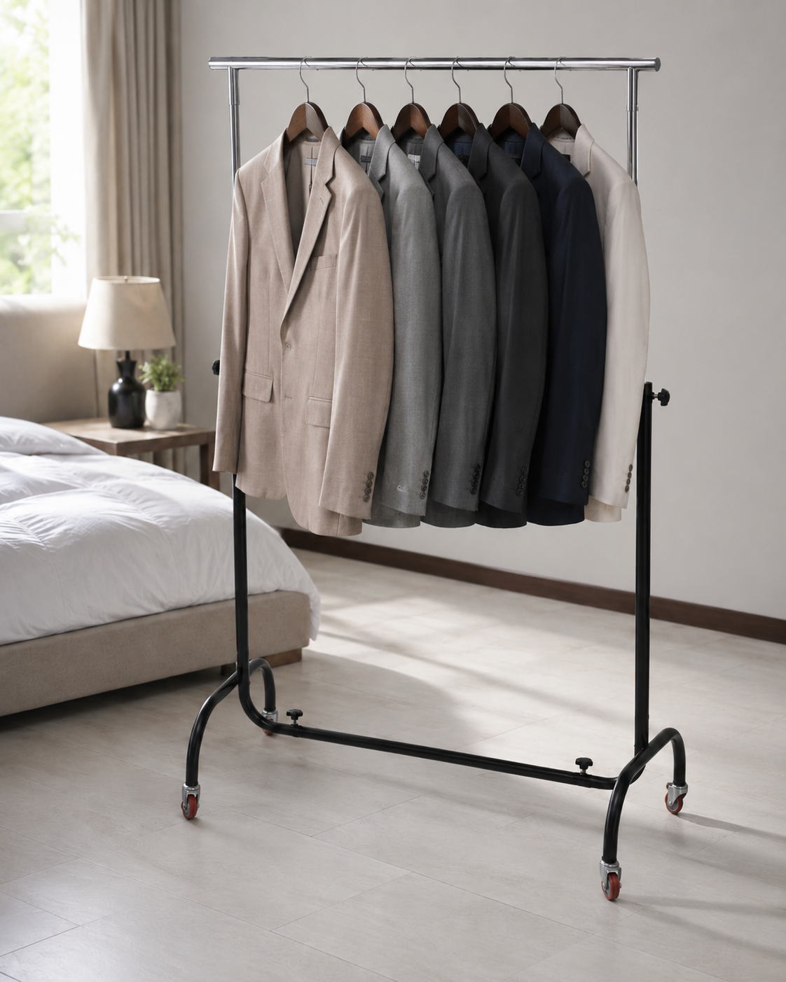Portant à Vêtements Réglable jusqu'à 180cm – Avec ou Sans Porte-Chaussures