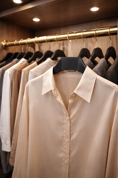 Cintre Premium en Plastique Noir – Crochet Doré Rotatif