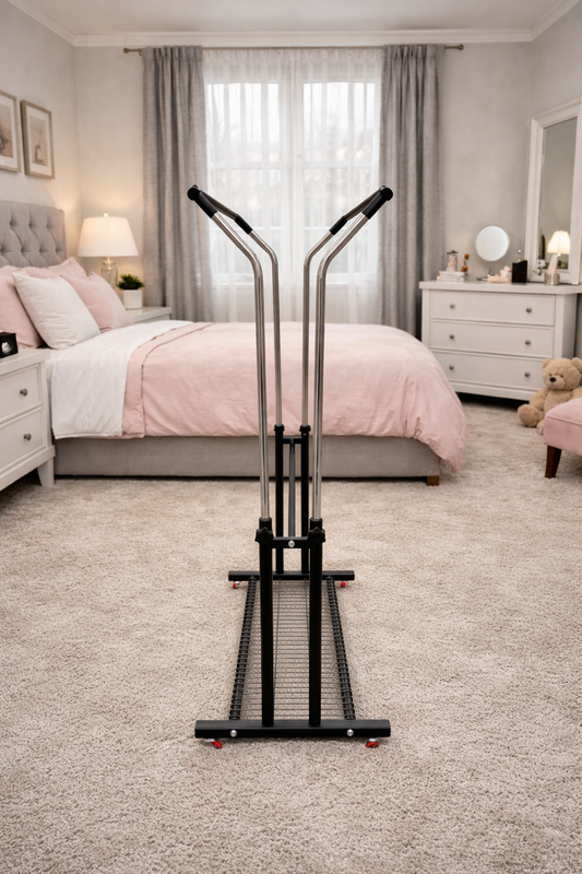 Penderie Double Barre Pro – Grande Capacité + 10 Cintres Offerts