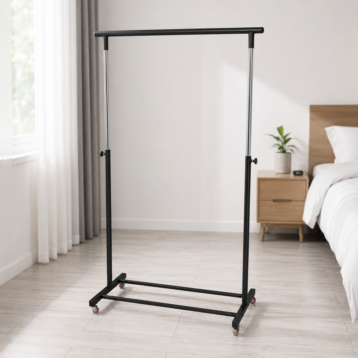 Portant à Vêtements Réglable jusqu'à 180cm – Avec ou Sans Porte-Chaussures