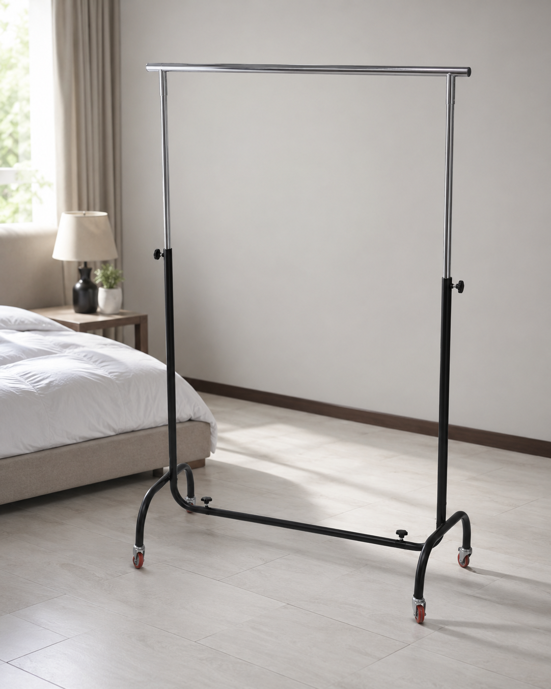 Portant à Vêtements Réglable jusqu'à 180cm – Avec ou Sans Porte-Chaussures